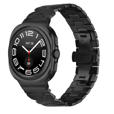 Elegantna narukvica od nehrđajućeg čelika za Samsung Watch7 47mm Ultra Crna