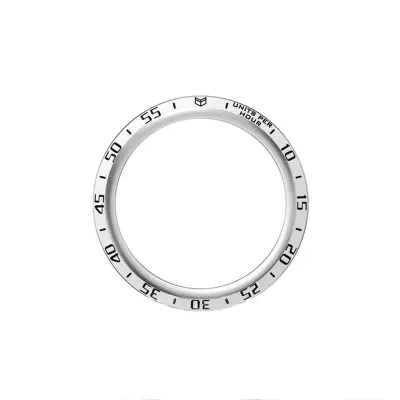Stilski srebrni okvir s crnim oznakama za Samsung Galaxy Watch5 Pro Srebrna