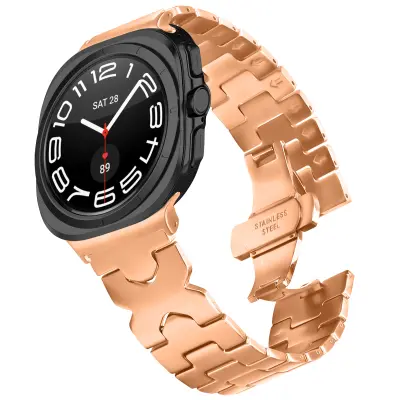 Elegantna narukvica od nehrđajućeg čelika za Samsung Watch7 47mm Ultra PinkGold