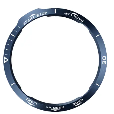 Elegantni plavi okvir za Garmin Fenix 6X - Bijeli detalji Plava