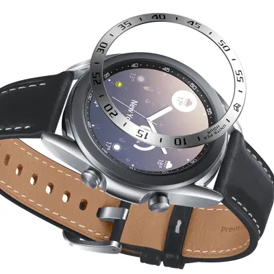 Elegantna srebrna maska za Galaxy Watch 3 od 41 mm Srebrna