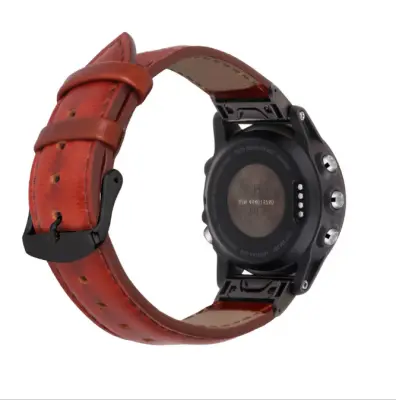 Remen od prave kože za Garmin Fenix 7S/6S/5S - Brzo otpuštanje Smeđa