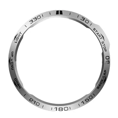 Stilski srebrni okvir za Garmin Fenix 6X - crni natpisi Srebrna