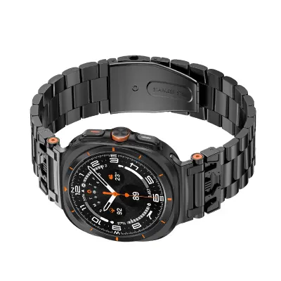Crni remen za sat od nehrđajućeg čelika za Samsung Galaxy Watch 7 Ultra Crna