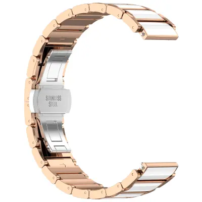 Keramički remen za Huawei GT5 i GT5 Pro - 18mm univerzalno pristajanje PinkGold