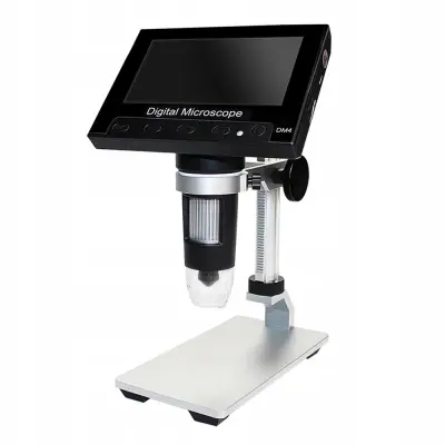 Digitalni Mikroskop DM4-Z04008 – 4.3" LCD Zaslon, 50X-1000X Povećanje | 8 LED, USB, MicroSD