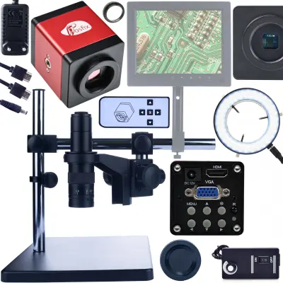 Digitalni Earth Pro MCEP-0.5X-PZRR Mikroskop – 7-45x Zoom | 56xLED Osvjetljenje | Draco Crvena Kamera