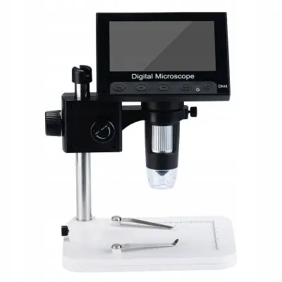 Digitalni Mikroskop DM4-Z01B019 – 4.3" LCD Zaslon, 50X-1000X Povećanje | 8 LED, USB, MicroSD Ručna Torbica
