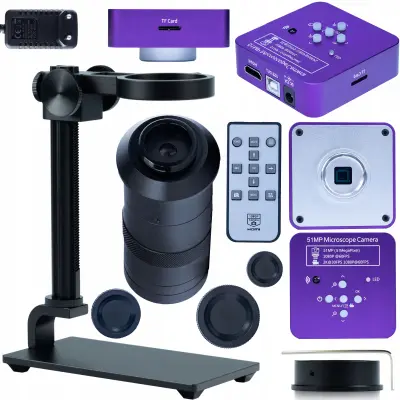 Puppis Pink PRO Mikroskopska Kamera KMPPP-HDMI-USB 51MP – FullHD, 4K, 100x Objektiv | HDMI/USB, Planets PRO