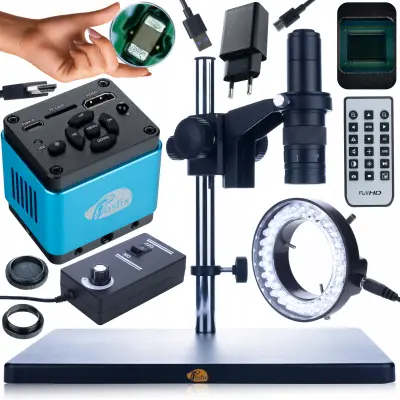 Earth Pro MCEP-0.5X Set Mikroskopa – 8.29MP Kamera + Osvjetljivač 56xLED | 4K HDMI/USB-C