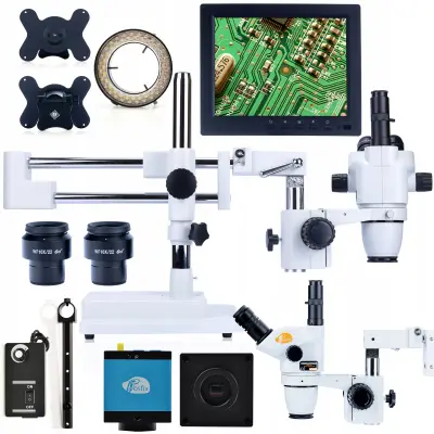 Moon Pro MSMP-T-SDMS1-6745 Stereoskopski Mikroskop – Trinocular Glava, LED Osvjetljenje | 8" Zavjese