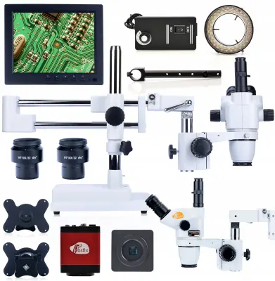 Moon Pro MSMP-T-SDMS1-6745 Stereo Mikroskop – Trinokularna Glava | Kamera 2MP, Zavjese 8", LED Osvjetljenje