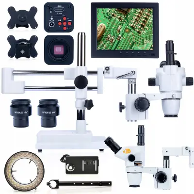 Moon Pro Trinokularni Mikroskop MSMP-T-SDMS1-6745 – Norma Black PRO HDMI 1080P Kamera | 8" Zavjese, LED Rasvjeta