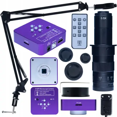 Puppis Pink PRO Mikroskopska Kamera KMPPP-HDMI-USB 51MP – 180x Objektiv | FullHD, 4K, HDMI, USB, Planets PRO