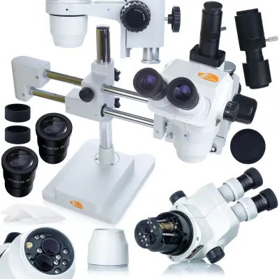 Andromeda Pro MSAP-T-SDMS1 Trinokularni Stereoskopski Mikroskop – Zumiranje 6,7x-45x | Kut Gledanja 360°