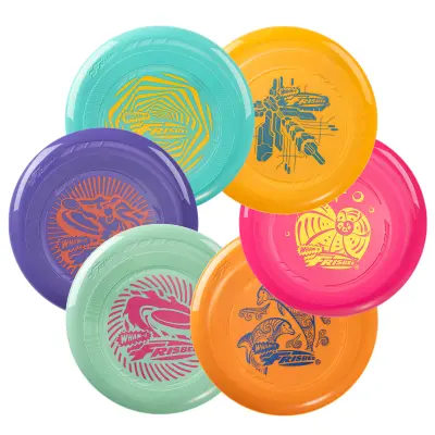 Frisbee set 6 diska 22,86 cm 70 g, obojani, za djecu 5+ i skupinsko igranje