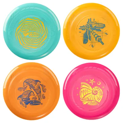 Frisbee set 4 diska 22,86 cm 70 g, obojani, za djecu 5+, plažu i park