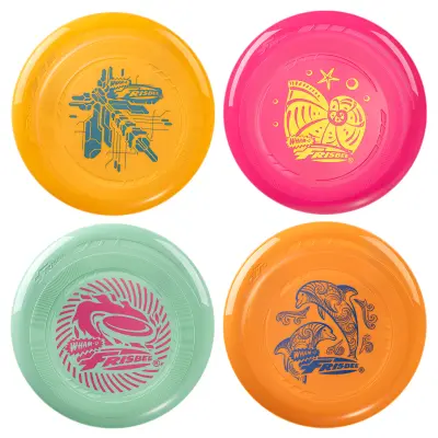 Frisbee set 4 diska 22,86 cm 70 g, obojani, za djecu 5+ i obiteljsku zabavu