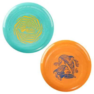 Frisbee set 2 diska 22,86 cm 70 g, lagana igračka za djecu 5+ i početnike, za plažu, park i dvorište