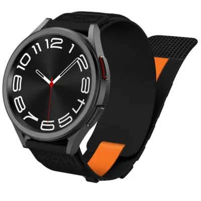 Pleteni najlonski remen za sat za Samsung Galaxy Watch Crna