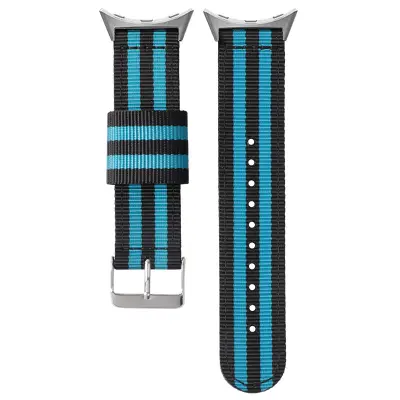 Najlonski pleteni remen za sat za Google Pixel Watch 1/2/3 Crna+Plava