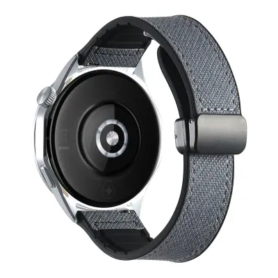 Sivi remen za pametni sat u traper stilu, 20 mm, univerzalni Siva