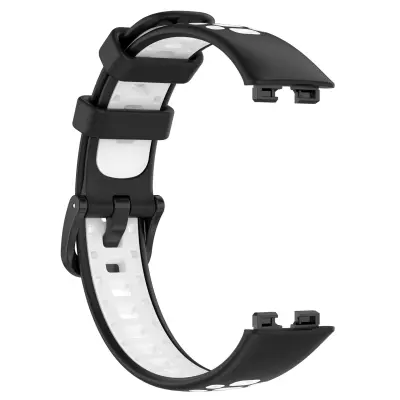 Zamjenski remen za Huawei Band 10/9/8 - Prozračni silikonski sportski remen Bijela