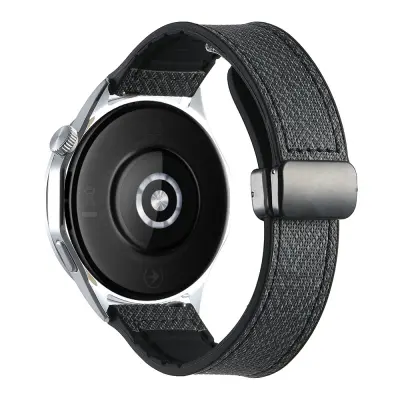 Stilski crni silikonski magnetski remen za sat od trapera 20 mm Crna