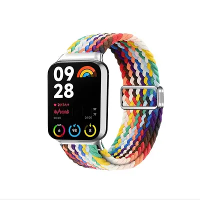 Xiaomi Band 9 Pro Rainbow najlonski remen s omčom - Nadograđeni Magnetic 2.0 Višebojna