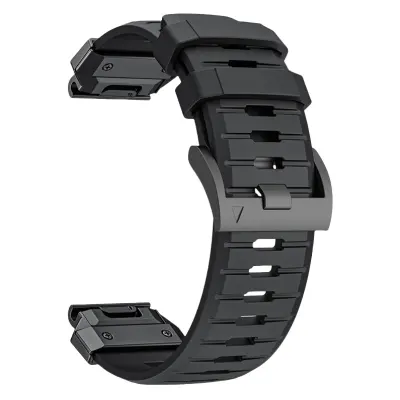 Vrhunska Garmin Fenix 8 narukvica: Fluororubber remen za sat Crna