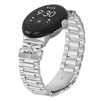 Svjetlucava narukvica za Google Pixel Watch s tri cirkona Srebrna