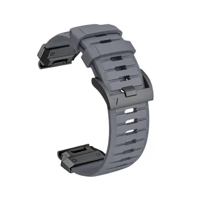 Vrhunska Garmin Fenix 8 narukvica: Fluororubber remen za sat Siva