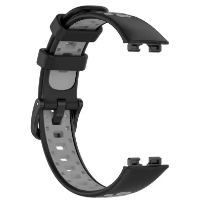 Zamjenski remen za Huawei Band 10/9/8 - Prozračni silikonski sportski remen Siva