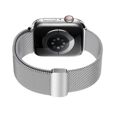 Grafitna narukvica za Apple Watch od nehrđajućeg čelika u milanskom stilu Srebrna