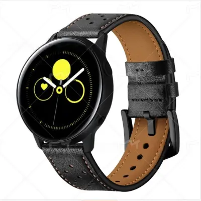 Kožna narukvica za Samsung Galaxy Watch Active Crna