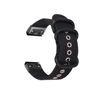 Remen za sat od platna s brzim otpuštanjem za Garmin Fenix 6/7/7X Pro Crna