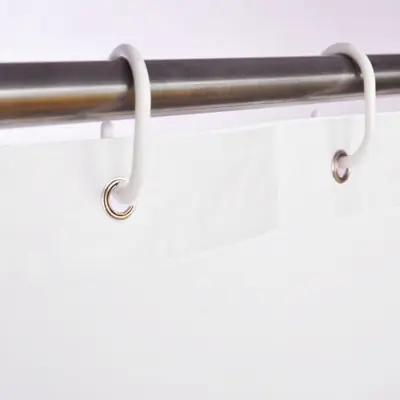 Bijela PEVA zavjesa za tuširanje - 200x180cm s metalnim ušicama - Vodootporna i otporna na plijesan Bijela
