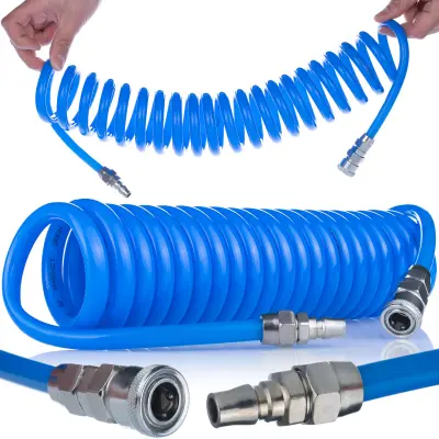 Spiralno Pneumatsko Crijevo Poliuretansko 8x12mm 5m – Temperature Resistant | 6-10 Bara