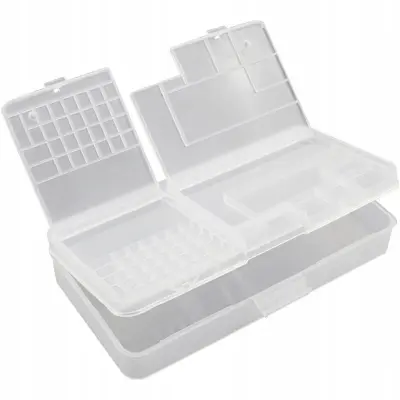 Plastični Organizer Za Komponente 205x100x45mm – Dvostruki Sloj | PP Materijal, Prozirna Konstrukcija