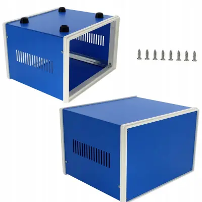 Metalno Kućište Plavo 120x320x268mm – Visoka Kvaliteta | Za Elektroničke Projekte