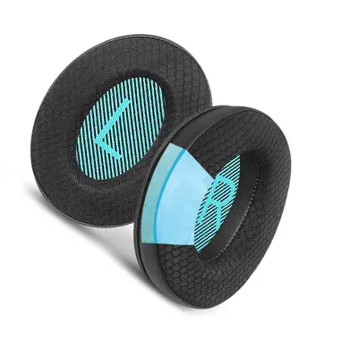 Rashladni jastučići za uši od nogometne mreže za Bose AE2/QC15/QC25 slušalice Crna+Plava