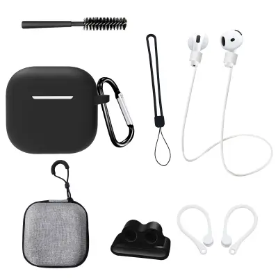 Set od osam dijelova za AirPods 4. generacije u crnoj boji
