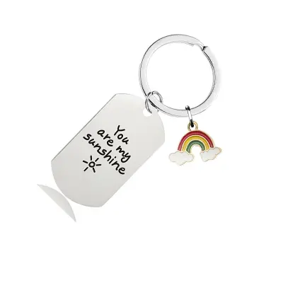 Privjesak za ključeve Rainbow CHW004 - Srebrni lančić za ključeve Srebrna
