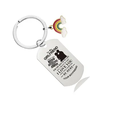 Privjesak za ključeve Rainbow CHW010 - Srebrni lančić za ključeve Srebrna