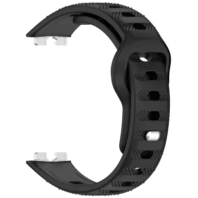 Silikonski remen za Huawei Band 10/9/8 - Točkasta tekstura Crna