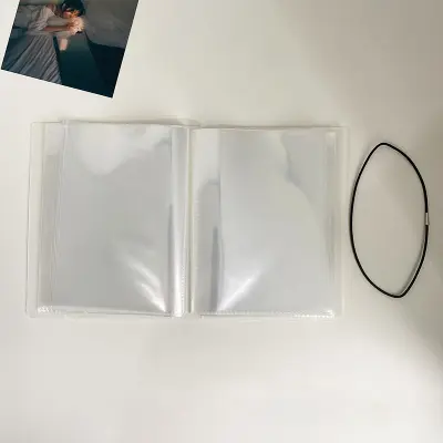 Vertikalni album za fotografije - Prozirna PVC knjiga uspomena Crna
