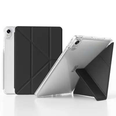 Y-Preklopna futrola za tablet Crna s utorom za olovku Kompatibilna s Huawei i Apple tabletima, Akrilna zaštitna navlaka za MatePad Air 12 inča Crna