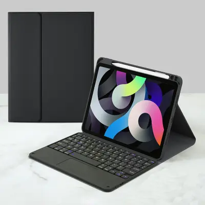 Tanka zaštitna futrola s tipkovnicom na dodir za iPad Crna