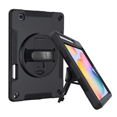 Zaštitna futrola za tablet kompatibilna sa Samsung S6 lite 10.4' P610\/P615\/P620\/P625, otporna na udarce, s postoljem, ručkom, protiv otisaka prstij