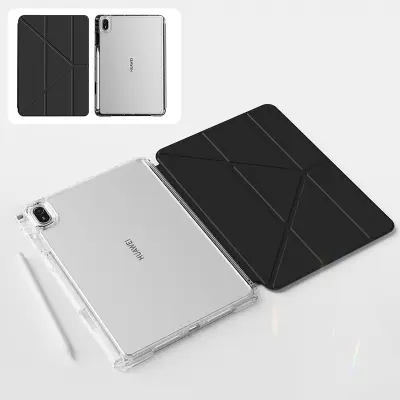 Y-Preklopna zaštitna futrola za tablet - Crna s utorom za olovku, kompatibilna s Huawei MatePad Pro 12.2 i Apple iPad Crna